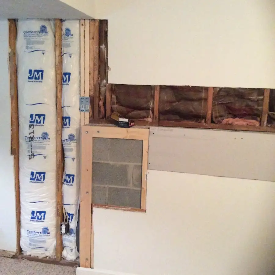 Wall insulation replacement during Contents Cleaning & Restoration in Bel Air North
